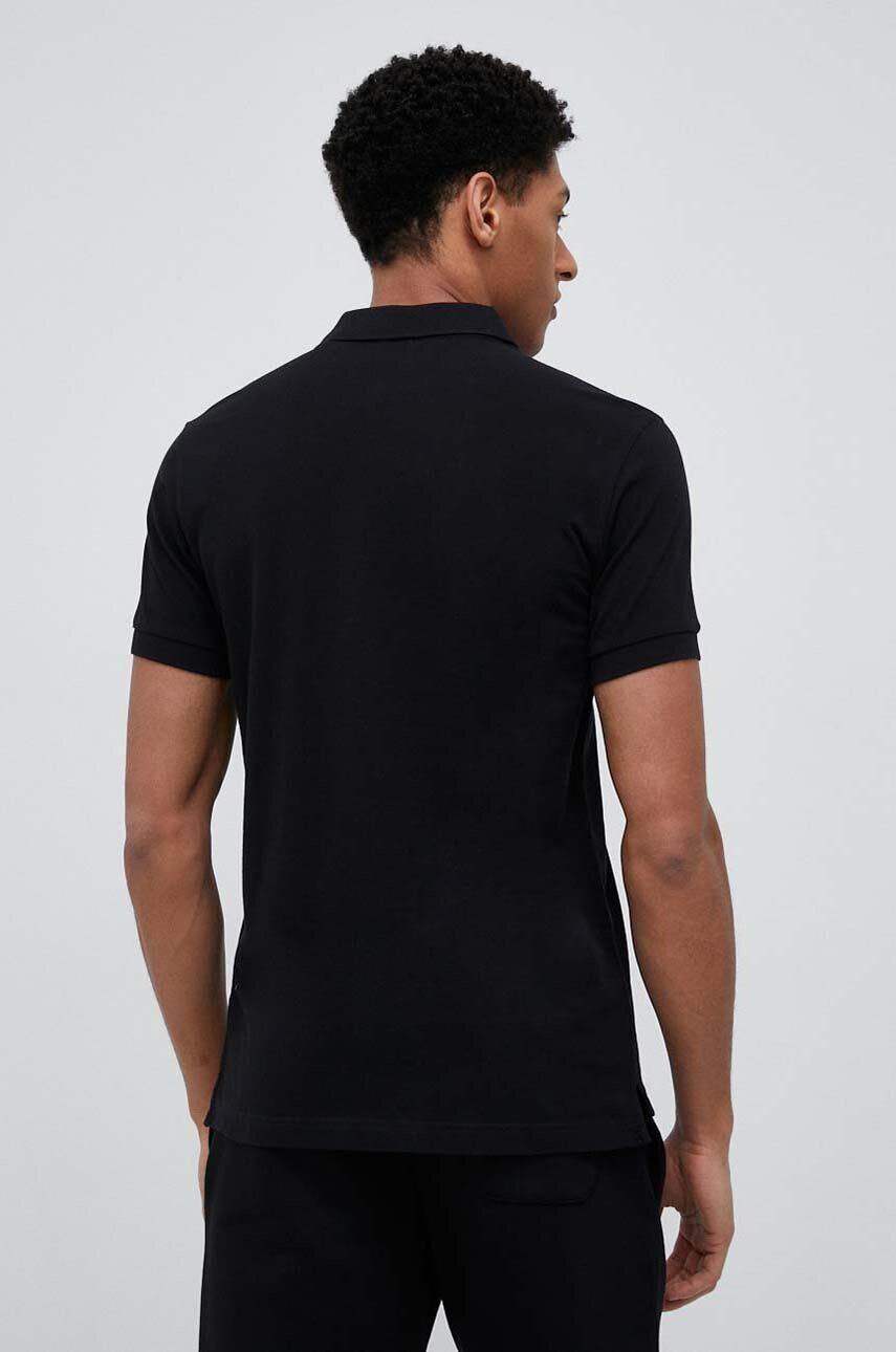 Peak Performance polo de bumbac culoarea negru cu imprimeu - Pled.ro