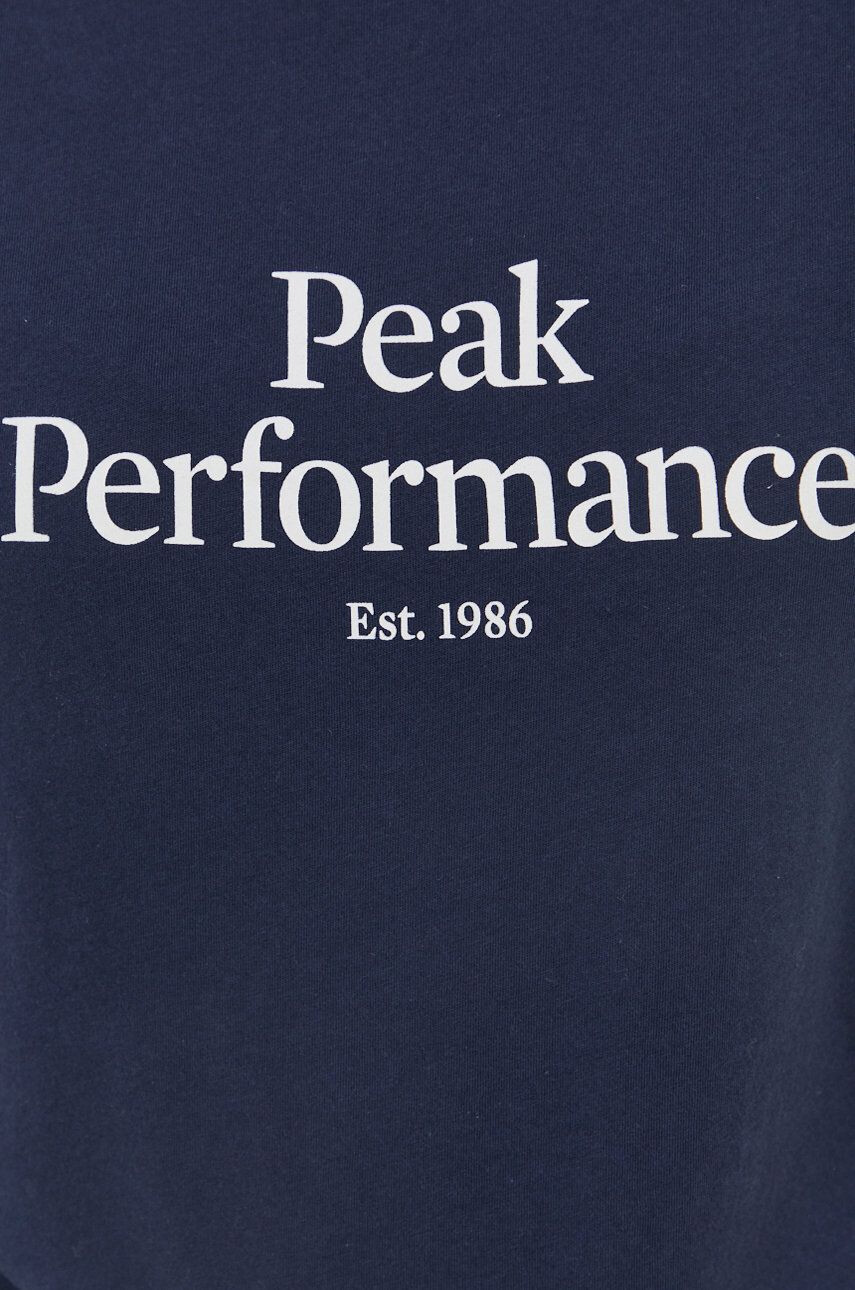 Peak Performance Tricou din bumbac culoarea albastru marin - Pled.ro