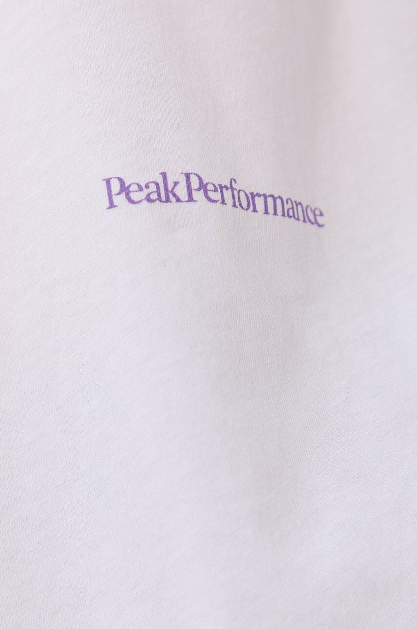 Peak Performance Tricou din bumbac culoarea alb - Pled.ro