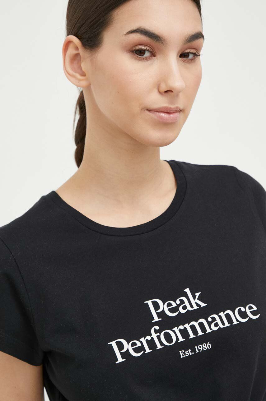 Peak Performance tricou din bumbac culoarea negru - Pled.ro