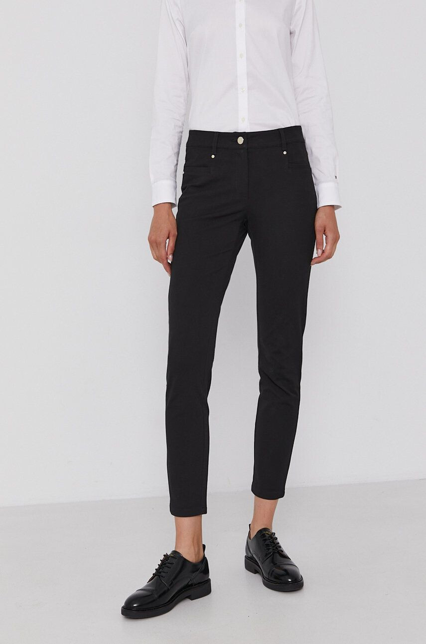 Pennyblack Pantaloni femei culoarea negru mulat medium waist - Pled.ro