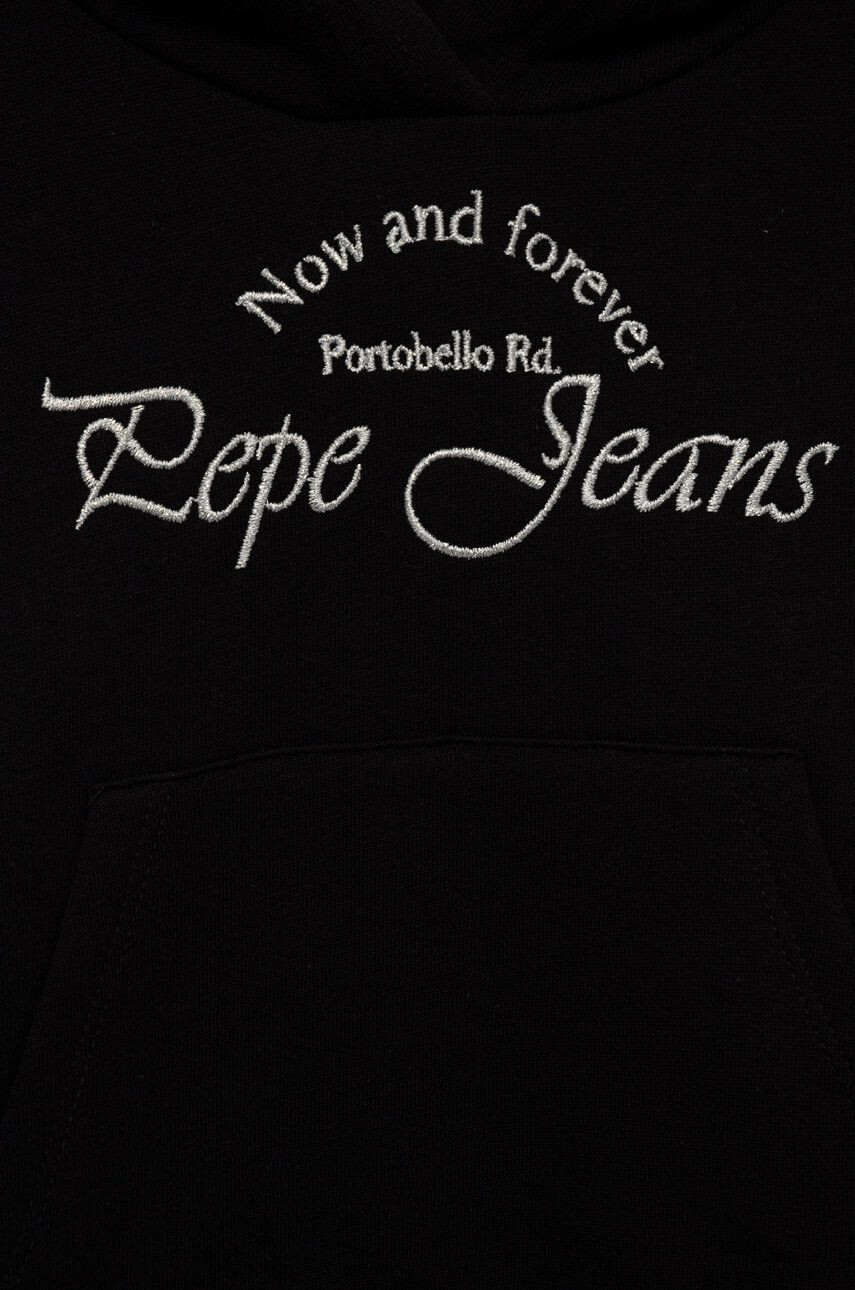 Pepe Jeans bluza copii culoarea negru cu imprimeu - Pled.ro