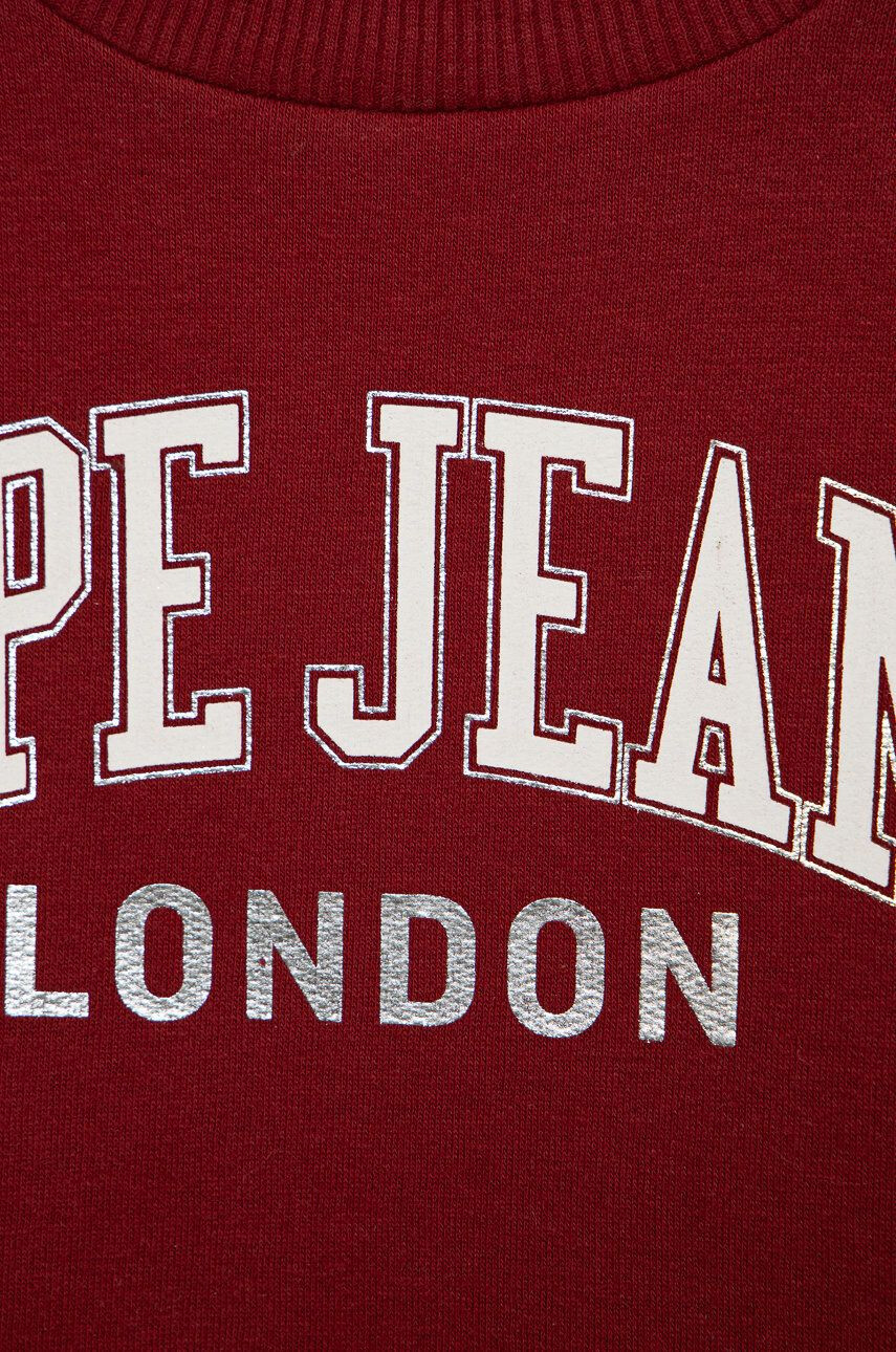 Pepe Jeans bluza copii culoarea rosu cu imprimeu - Pled.ro