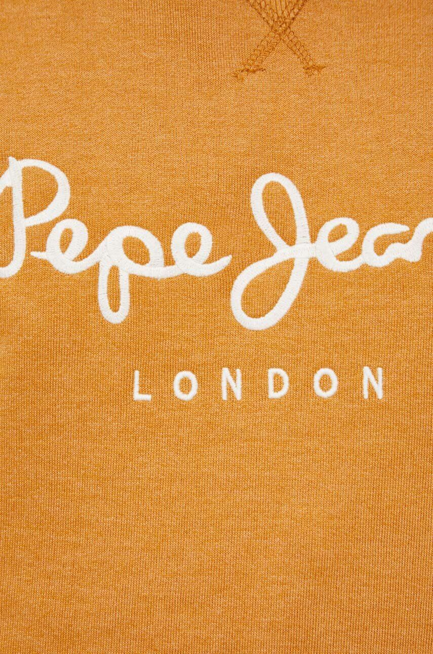 Pepe Jeans bluza Nouvel barbati culoarea portocaliu cu glugă cu imprimeu - Pled.ro