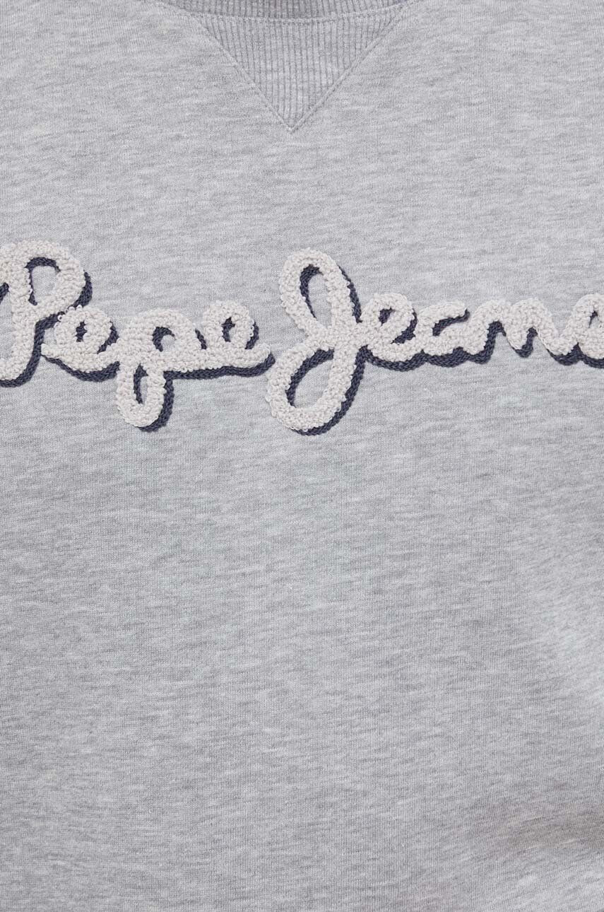 Pepe Jeans bluza Ryan barbati culoarea gri melanj - Pled.ro