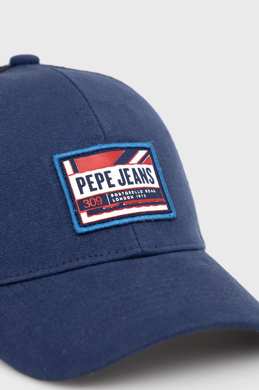 Pepe Jeans caciula copii culoarea albastru marin cu imprimeu - Pled.ro