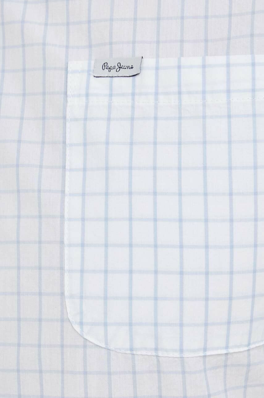 Pepe Jeans camasa din bumbac Larry barbati culoarea alb cu guler button-down slim - Pled.ro