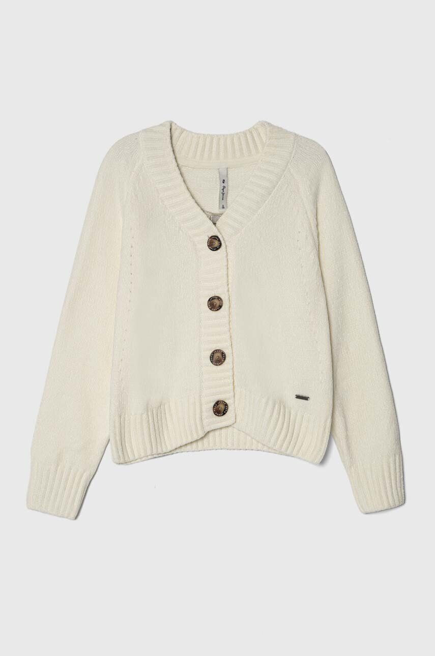 Pepe Jeans cardigan copii culoarea bej călduros - Pled.ro