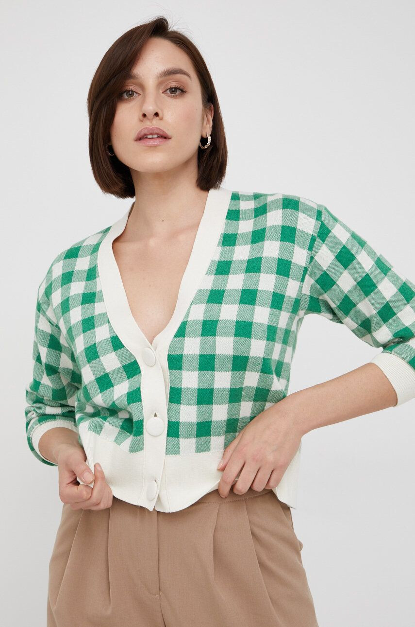 Pepe Jeans cardigan din amestec de lana femei culoarea verde light - Pled.ro