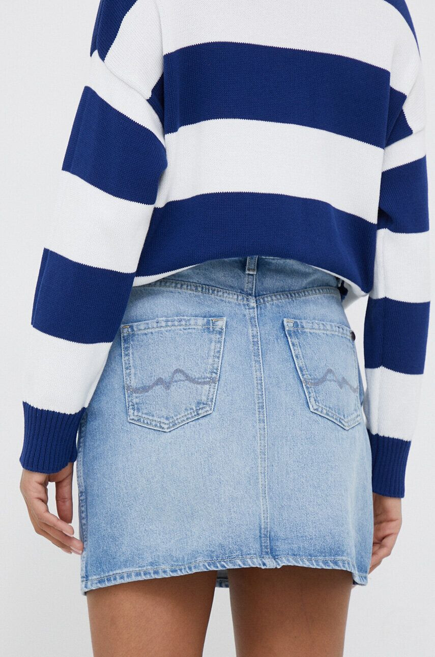 Pepe Jeans fusta jeans Rachel mini creion - Pled.ro