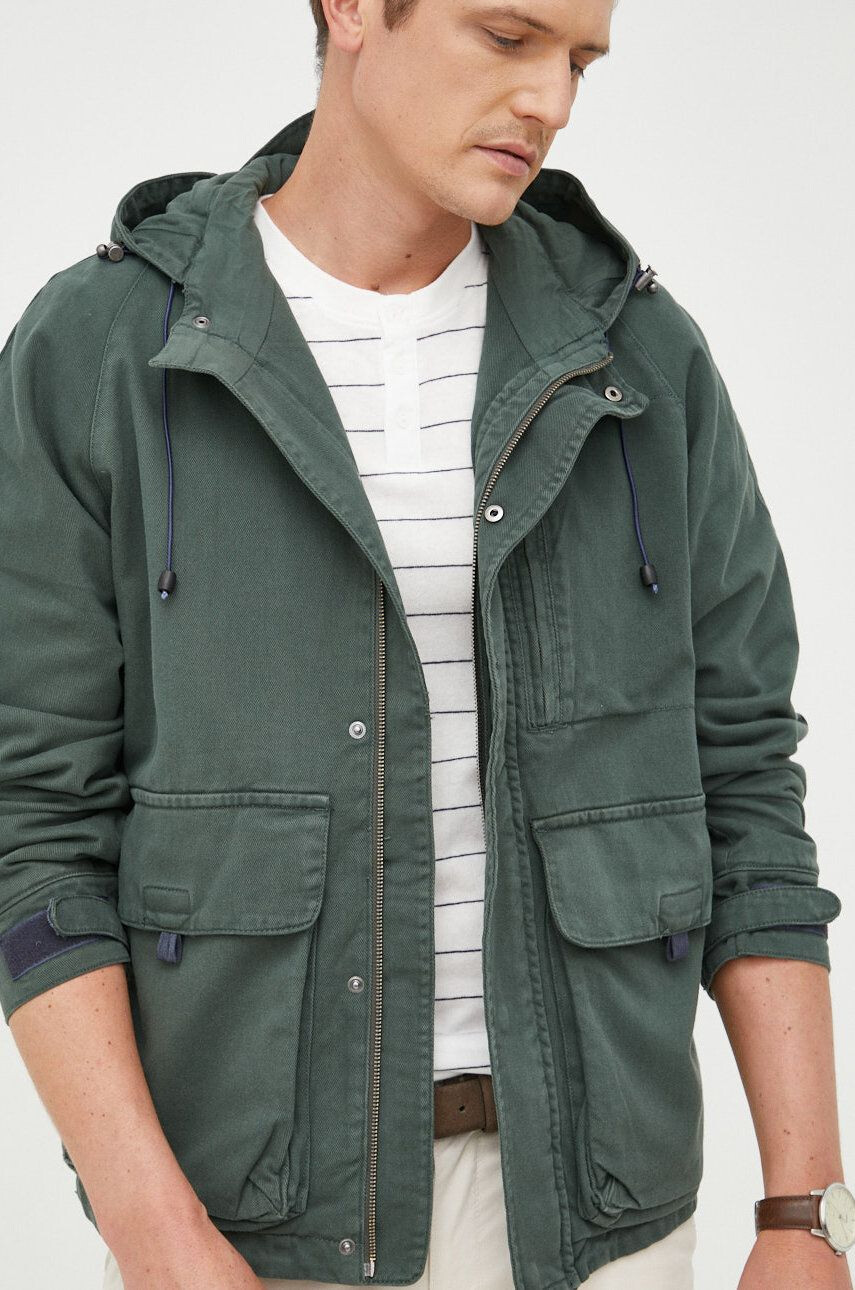 Pepe Jeans geaca barbati culoarea verde de tranzitie - Pled.ro