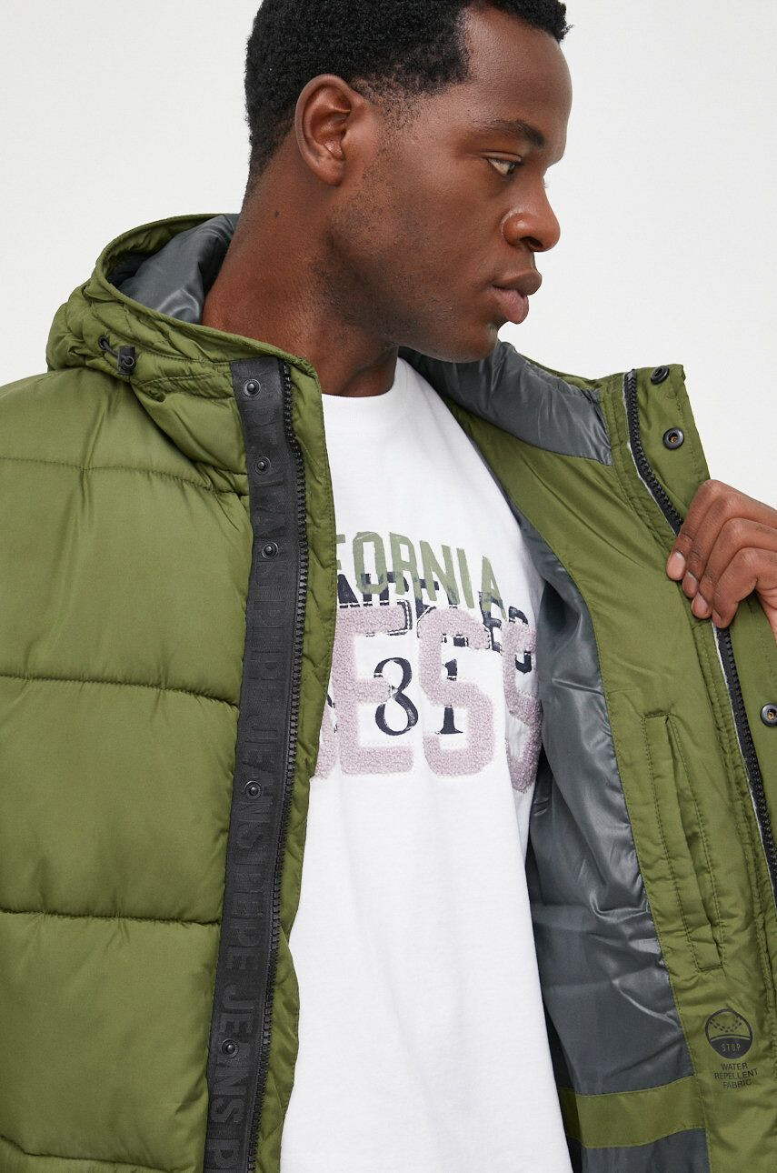 Pepe Jeans geaca barbati culoarea verde de iarna - Pled.ro