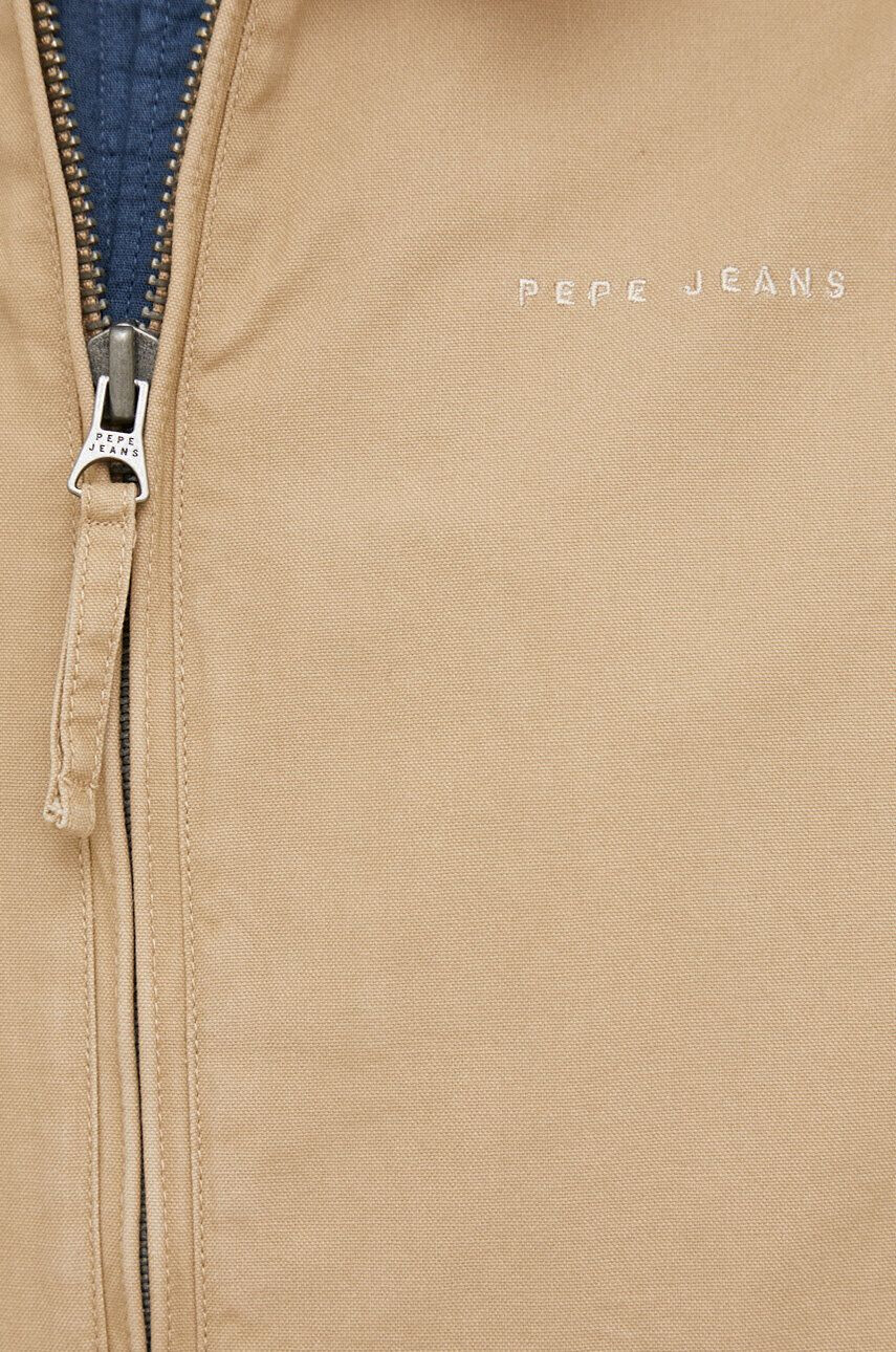 Pepe Jeans geaca barbati culoarea bej de tranzitie - Pled.ro