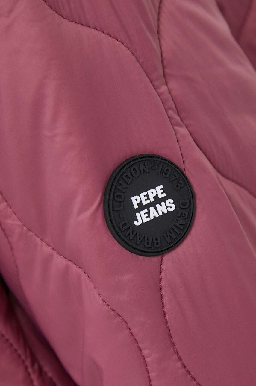 Pepe Jeans geaca bomber femei culoarea roz de tranzitie - Pled.ro