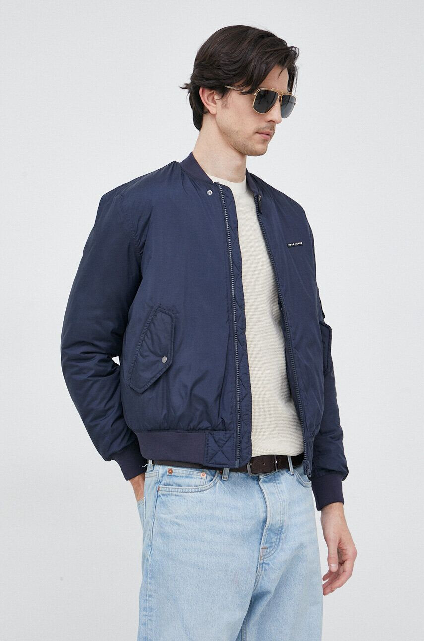 Pepe Jeans geaca bomber Corey barbati culoarea albastru marin de tranzitie - Pled.ro