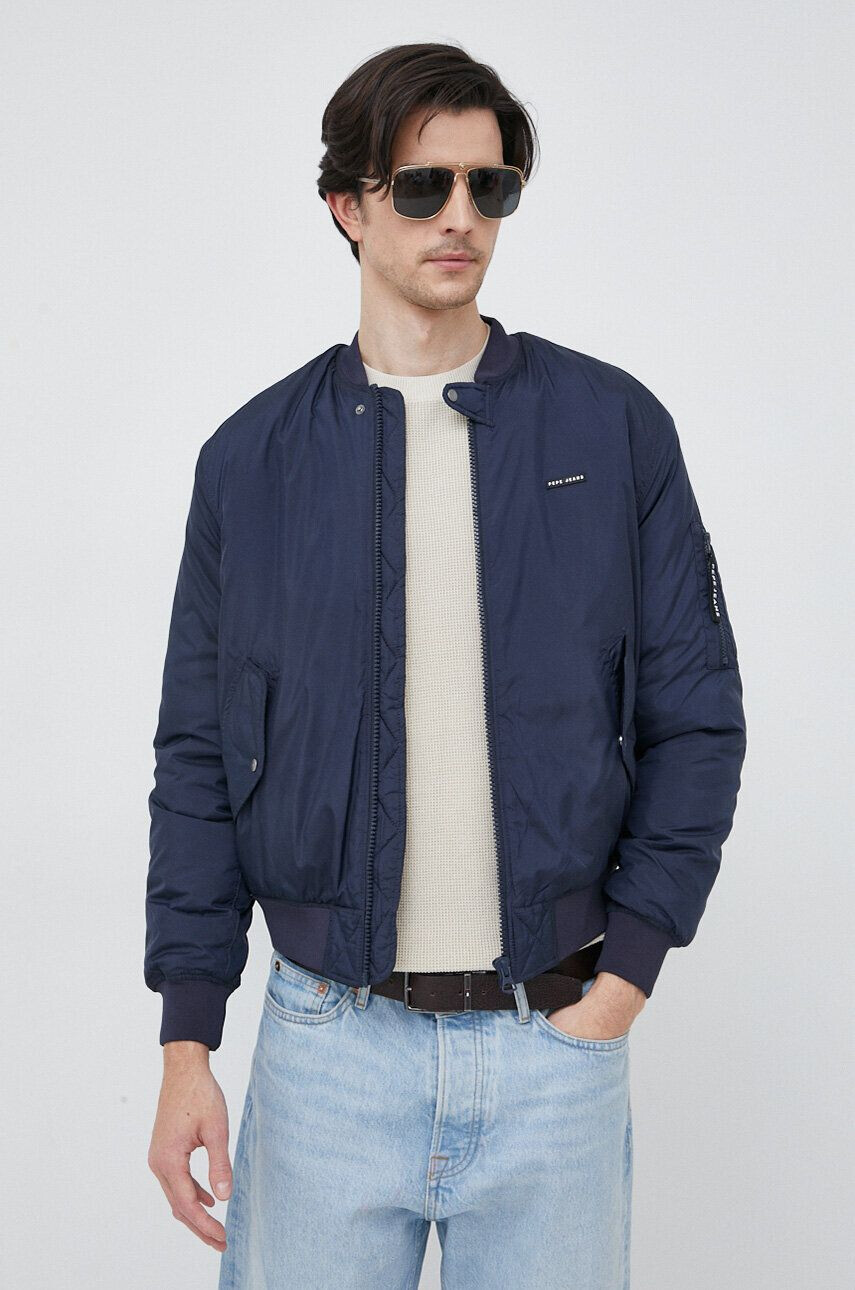 Pepe Jeans geaca bomber Corey barbati culoarea albastru marin de tranzitie - Pled.ro