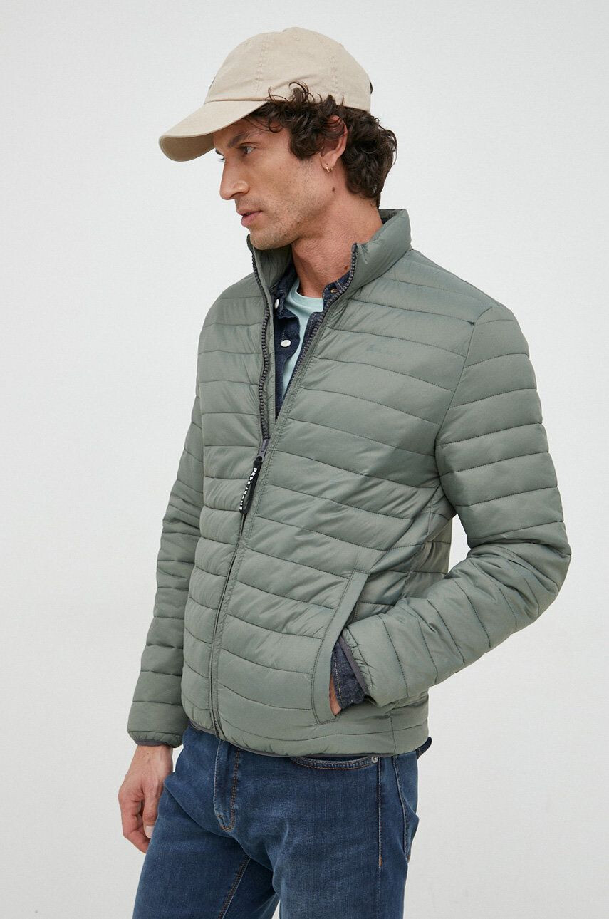 Pepe Jeans geaca Connel Solid barbati culoarea verde de tranzitie - Pled.ro