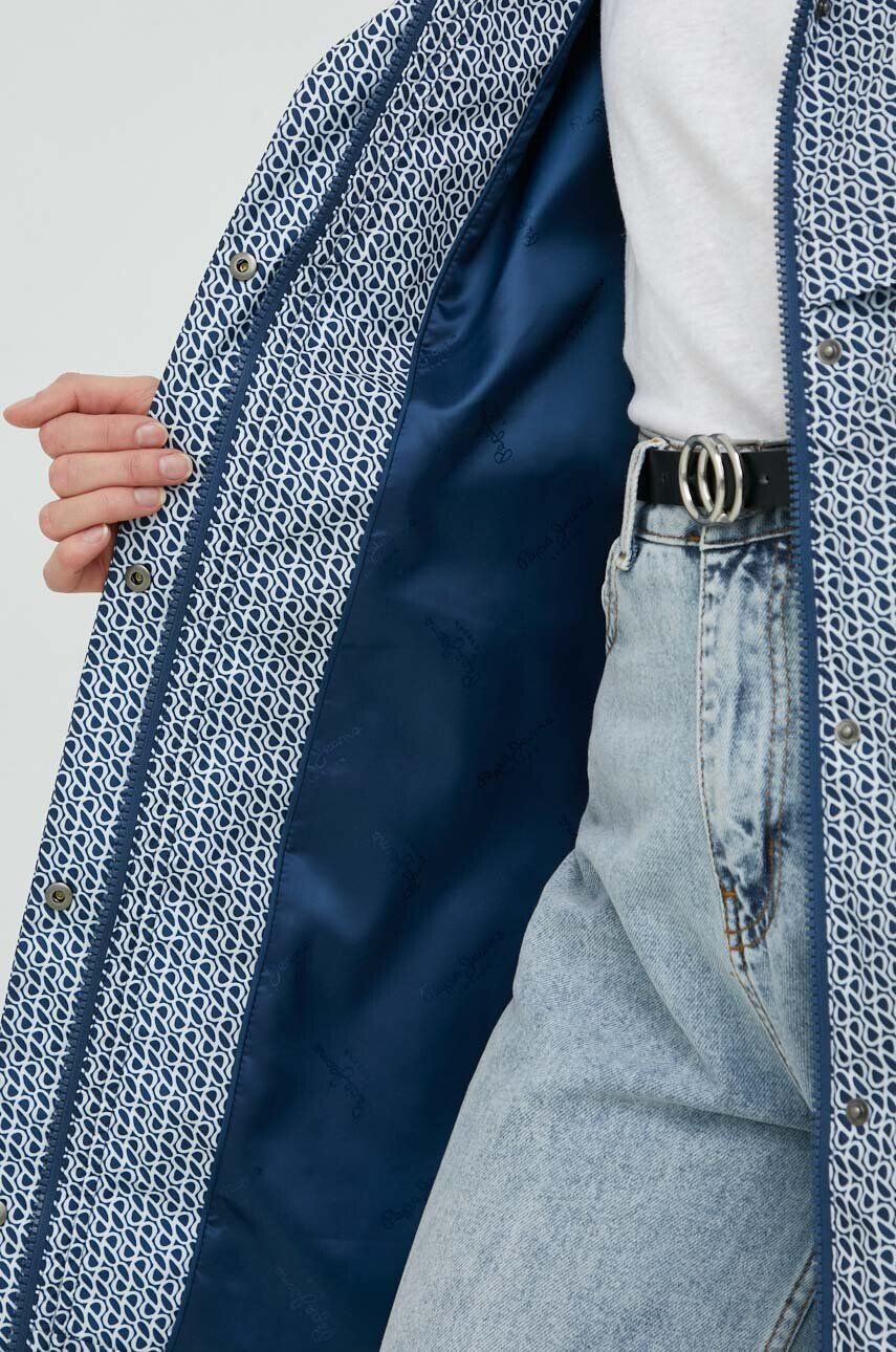 Pepe Jeans geaca de ploaie Seleste femei culoarea albastru marin de tranzitie - Pled.ro