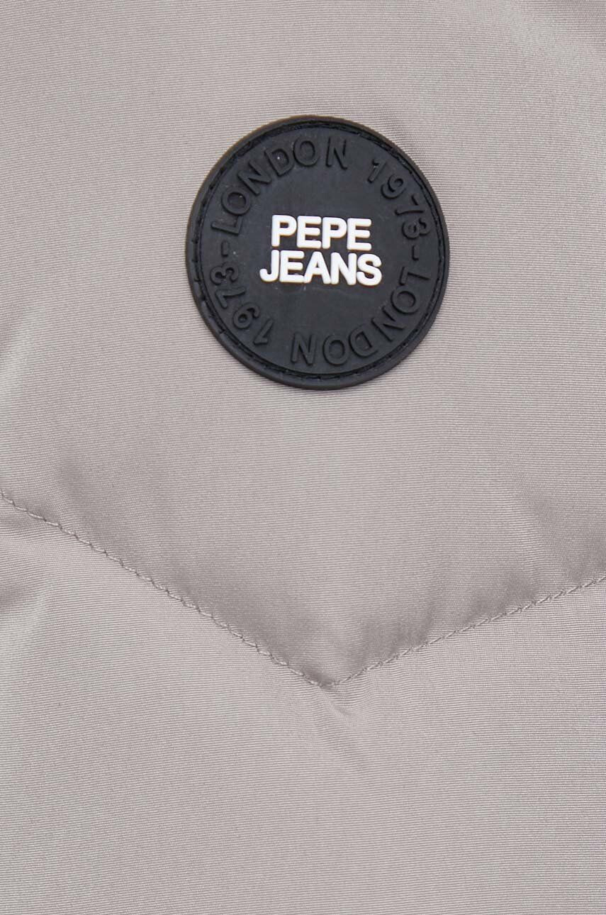 Pepe Jeans geaca de puf femei culoarea gri de iarna - Pled.ro