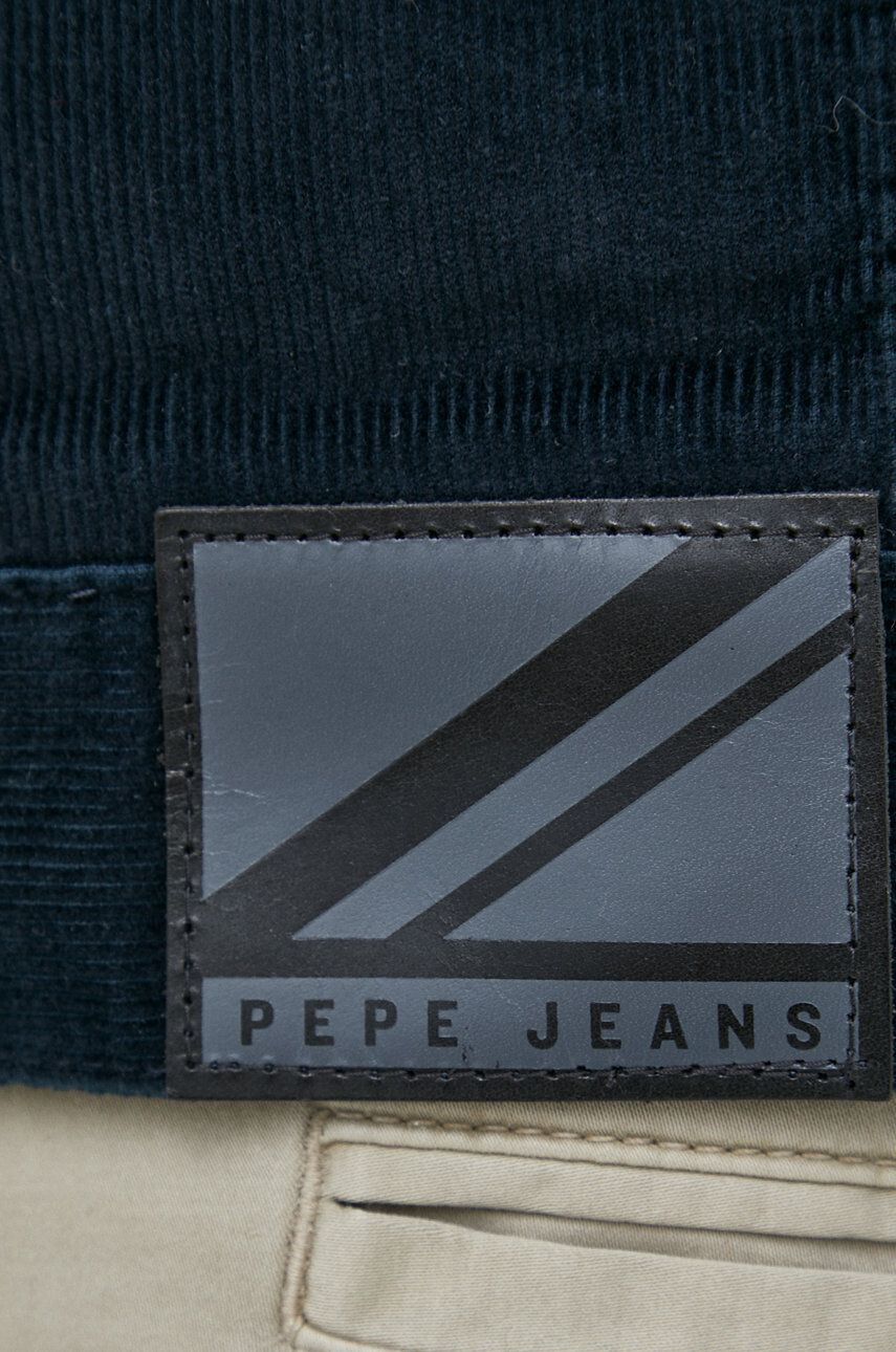 Pepe Jeans geaca din velur culoarea albastru marin de tranzitie - Pled.ro