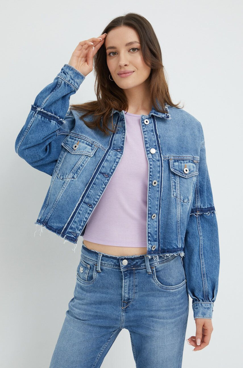 Pepe Jeans geaca jeans femei de tranzitie oversize - Pled.ro