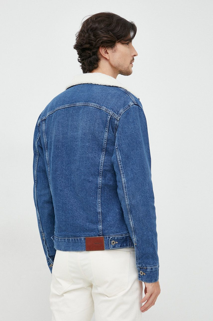 Pepe Jeans geaca jeans barbati culoarea albastru marin de tranzitie - Pled.ro