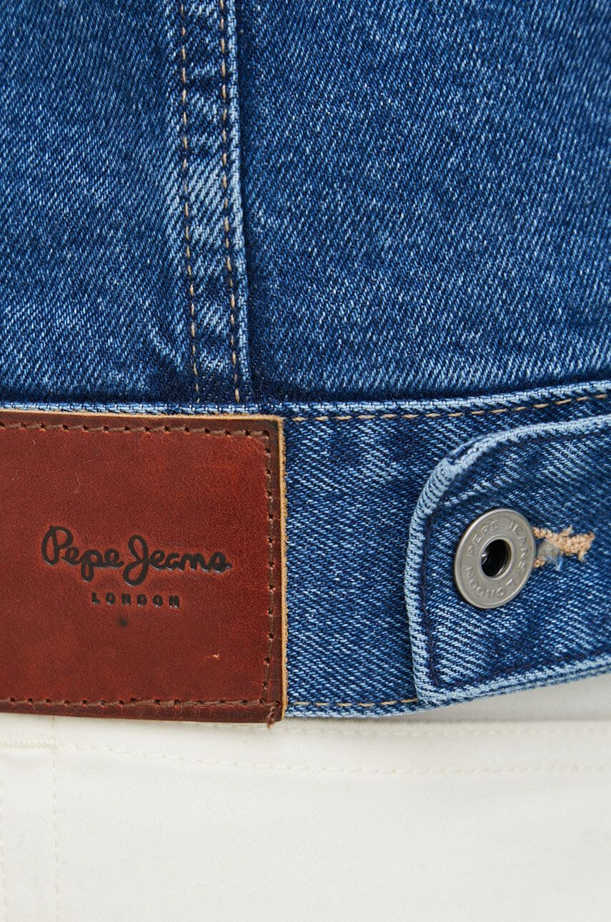 Pepe Jeans geaca jeans barbati culoarea albastru marin de tranzitie - Pled.ro