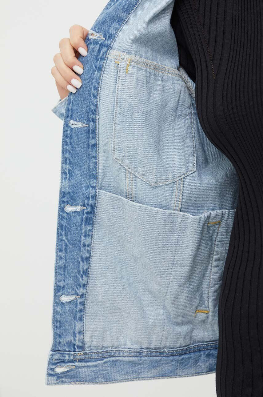 Pepe Jeans geaca jeans Alice femei de tranzitie oversize - Pled.ro