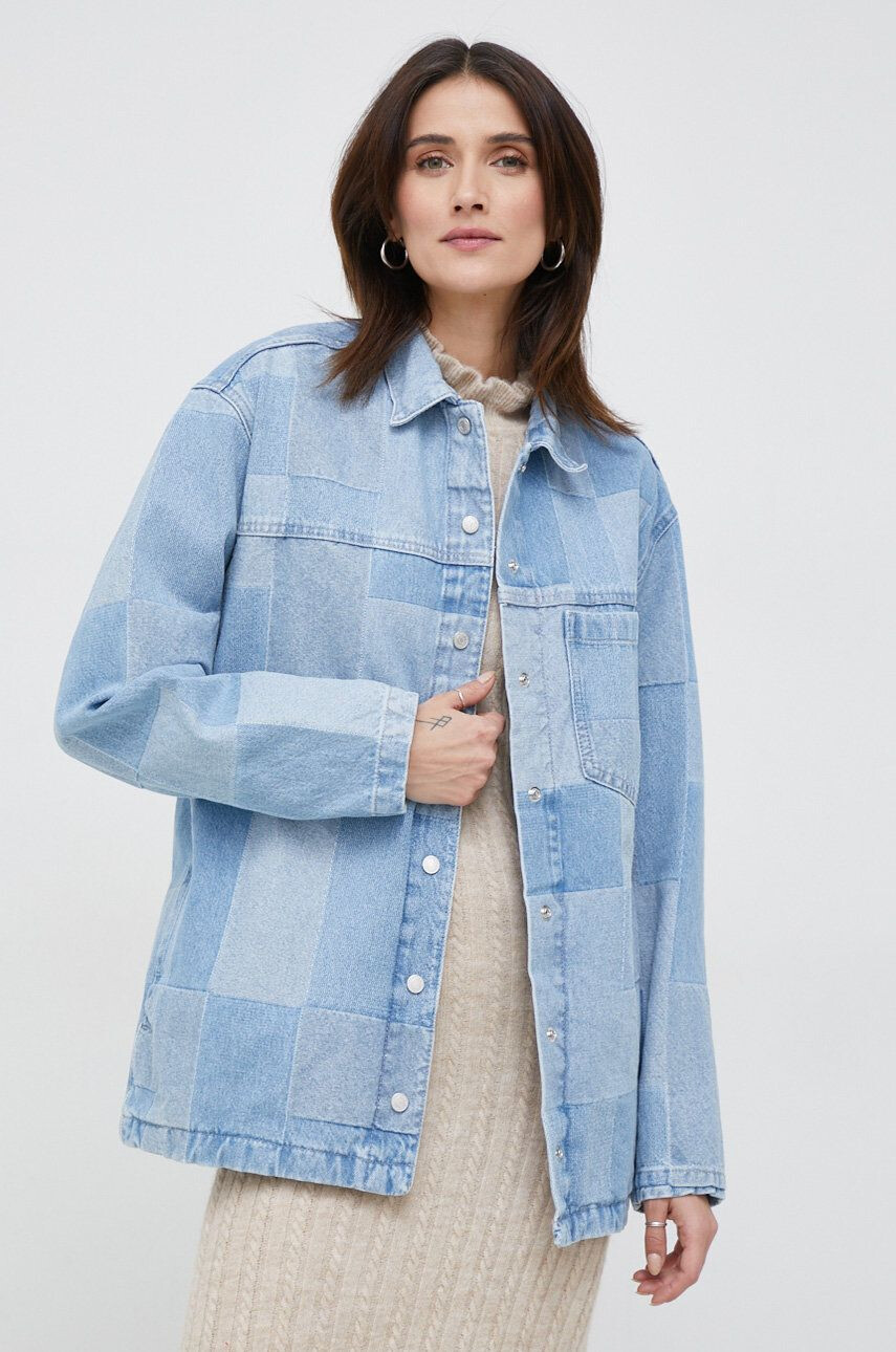 Pepe Jeans geaca jeans River femei oversize - Pled.ro