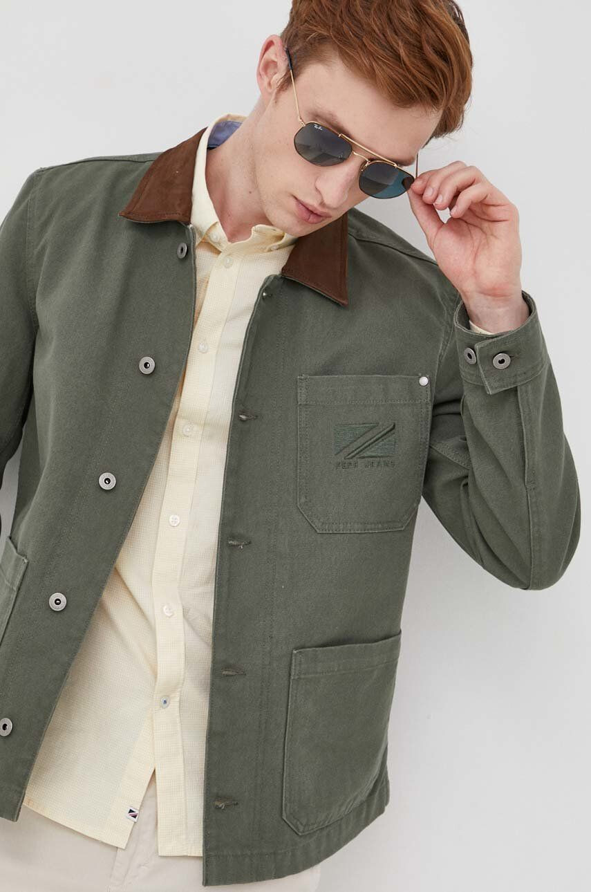 Pepe Jeans geaca Linus barbati culoarea verde de tranzitie - Pled.ro