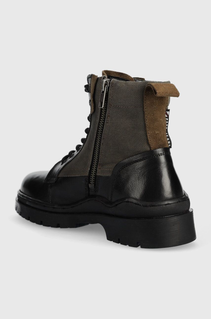 Pepe Jeans ghete de piele Brad Boot Combi barbati culoarea negru - Pled.ro