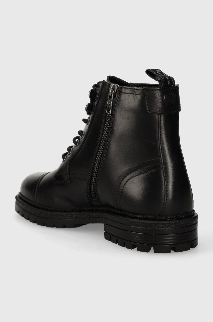 Pepe Jeans ghete de piele LOGAN BOOT barbati culoarea negru PMS50237 - Pled.ro