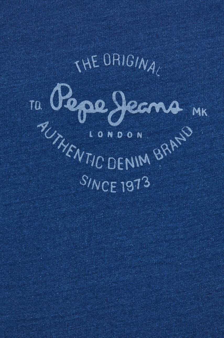 Pepe Jeans hanorac de bumbac Aston barbati culoarea albastru marin cu imprimeu - Pled.ro