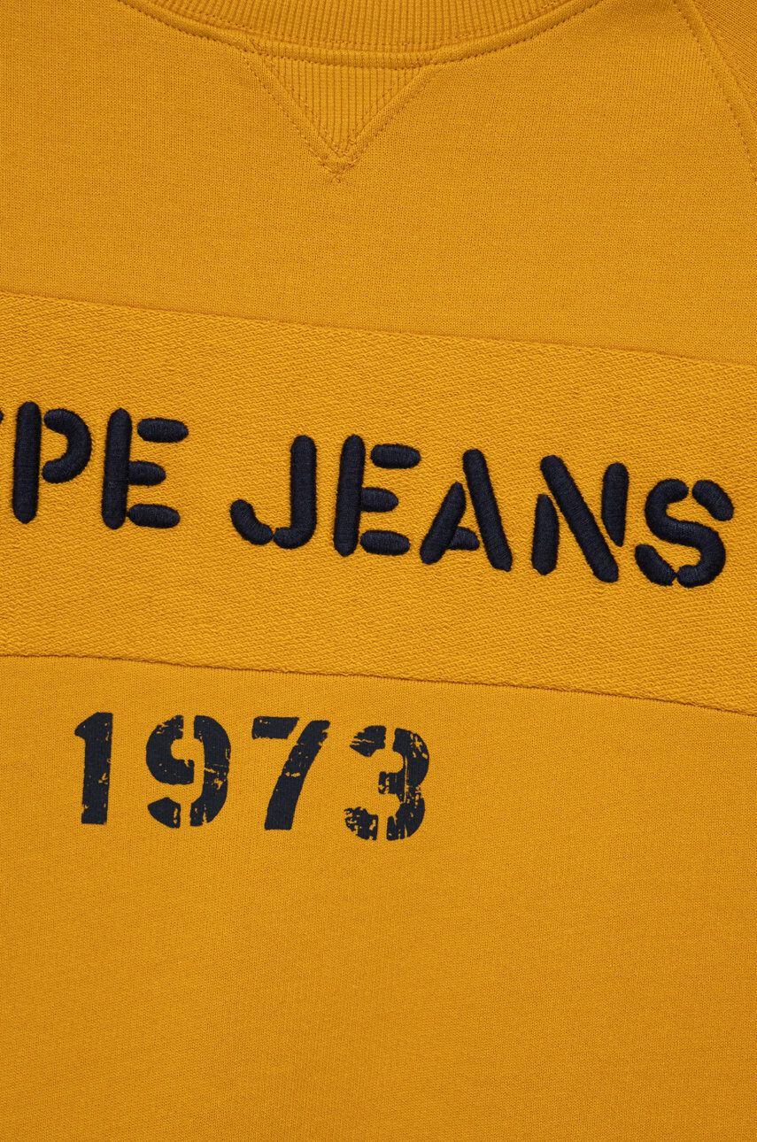 Pepe Jeans hanorac de bumbac pentru copii culoarea bordo cu imprimeu - Pled.ro