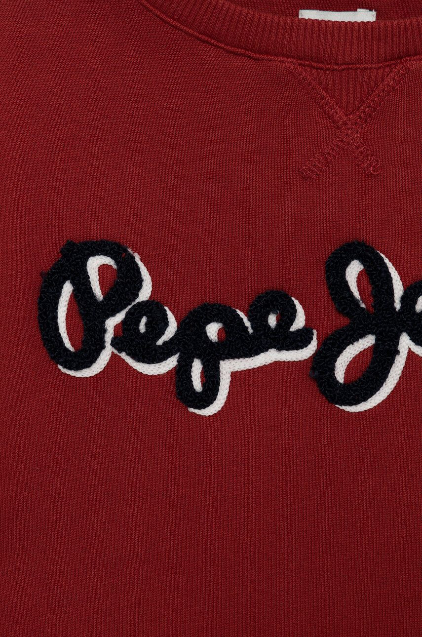 Pepe Jeans hanorac de bumbac pentru copii culoarea albastru marin cu glugă neted - Pled.ro