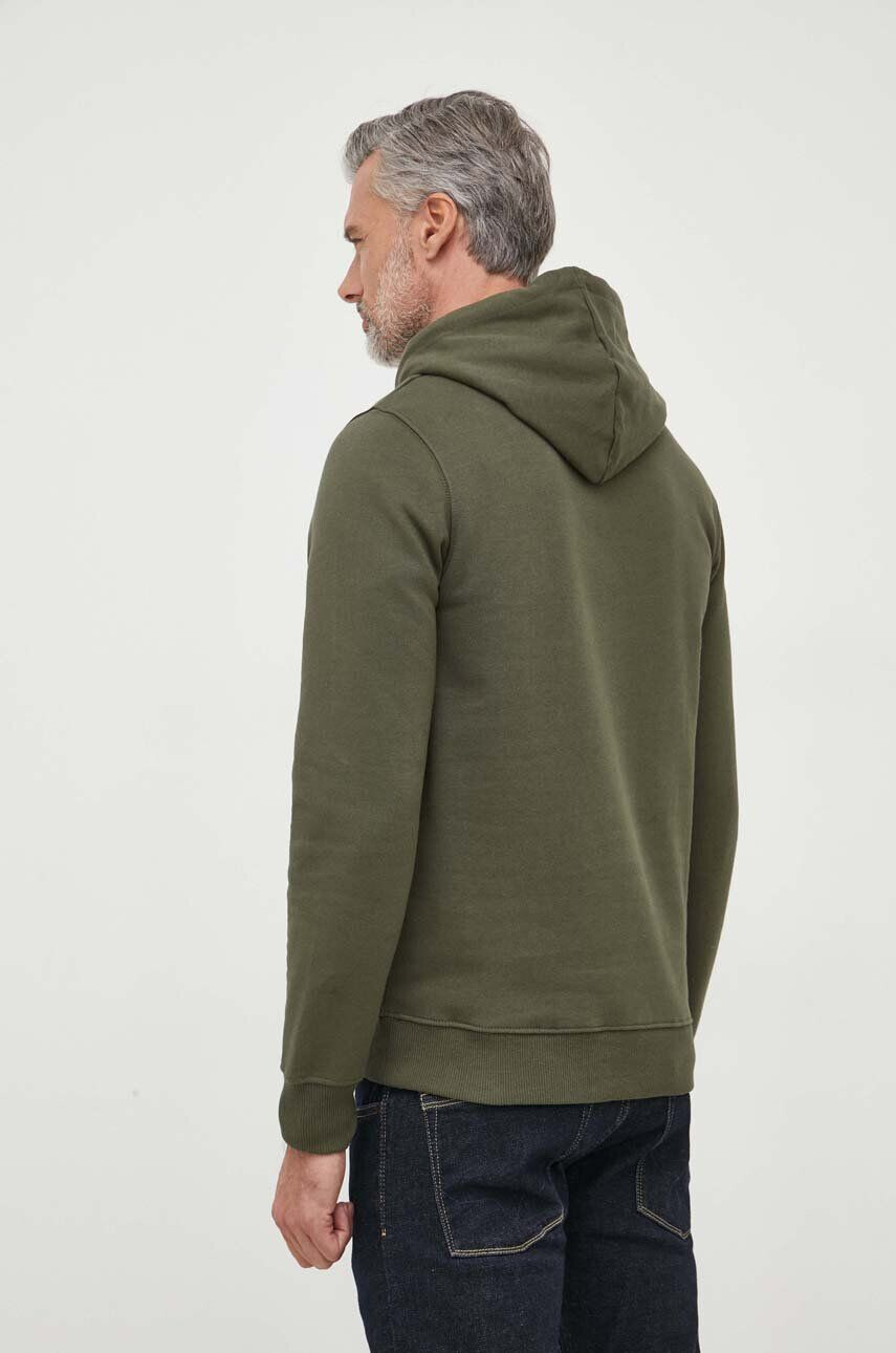 Pepe Jeans hanorac de bumbac RYAN barbati culoarea verde cu glugă cu imprimeu - Pled.ro