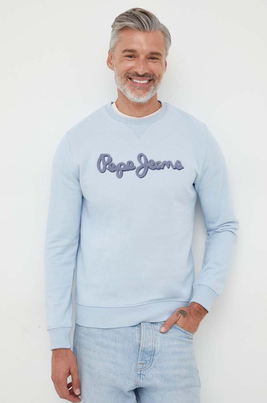 Pepe Jeans hanorac de bumbac RYAN cu imprimeu - Pled.ro