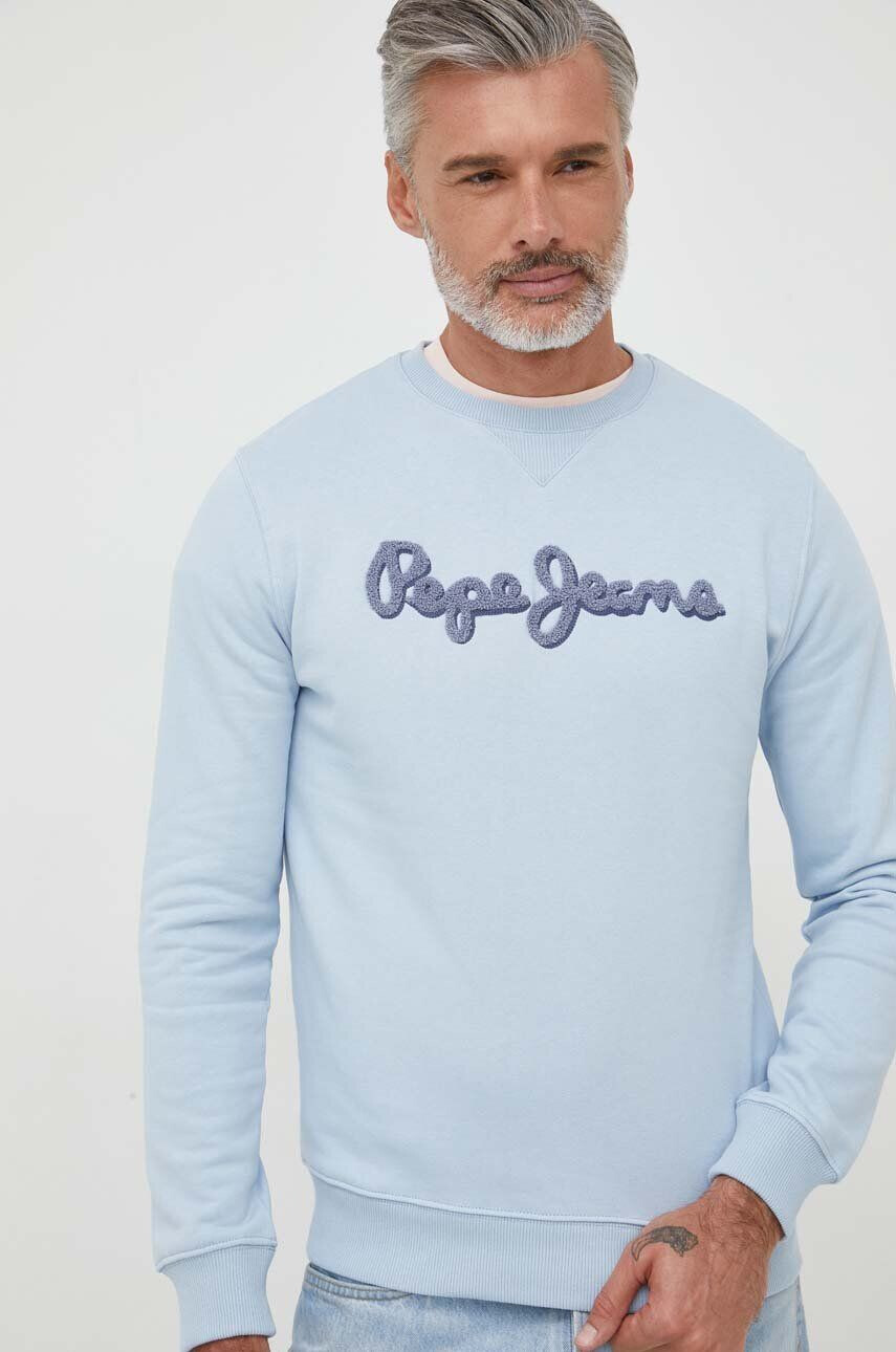 Pepe Jeans hanorac de bumbac RYAN cu imprimeu - Pled.ro