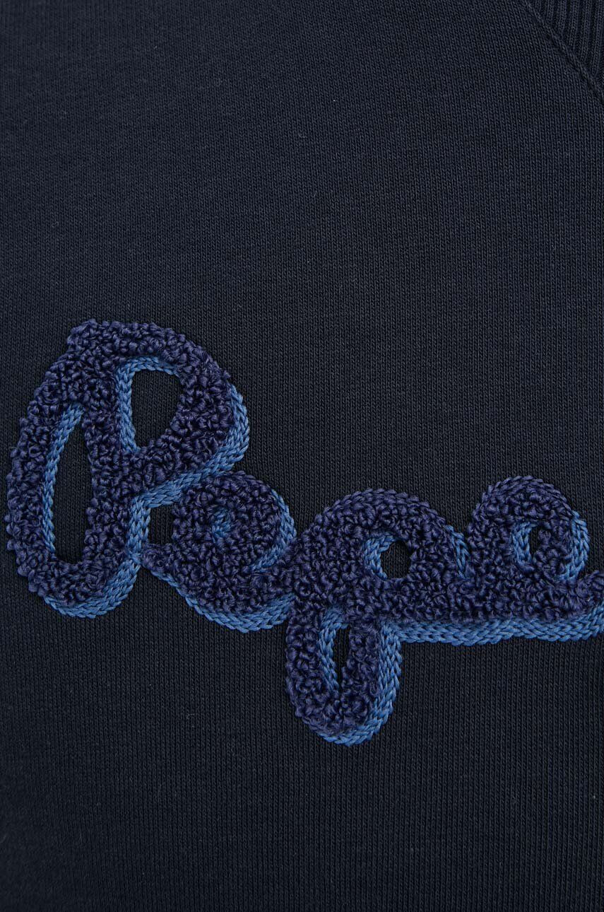 Pepe Jeans hanorac de bumbac Ryan barbati culoarea albastru marin cu imprimeu - Pled.ro