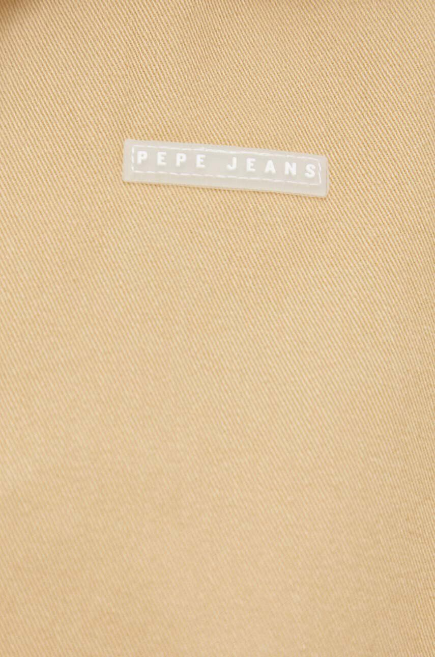 Pepe Jeans jacheta de bumbac BANE culoarea bej de tranzitie - Pled.ro