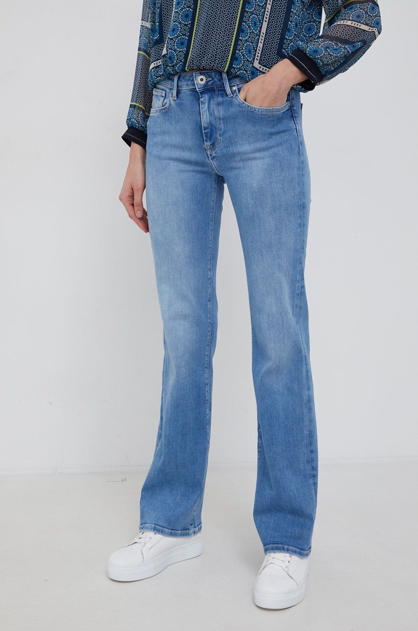 Pepe Jeans jeansi Aubrey femei medium waist - Pled.ro