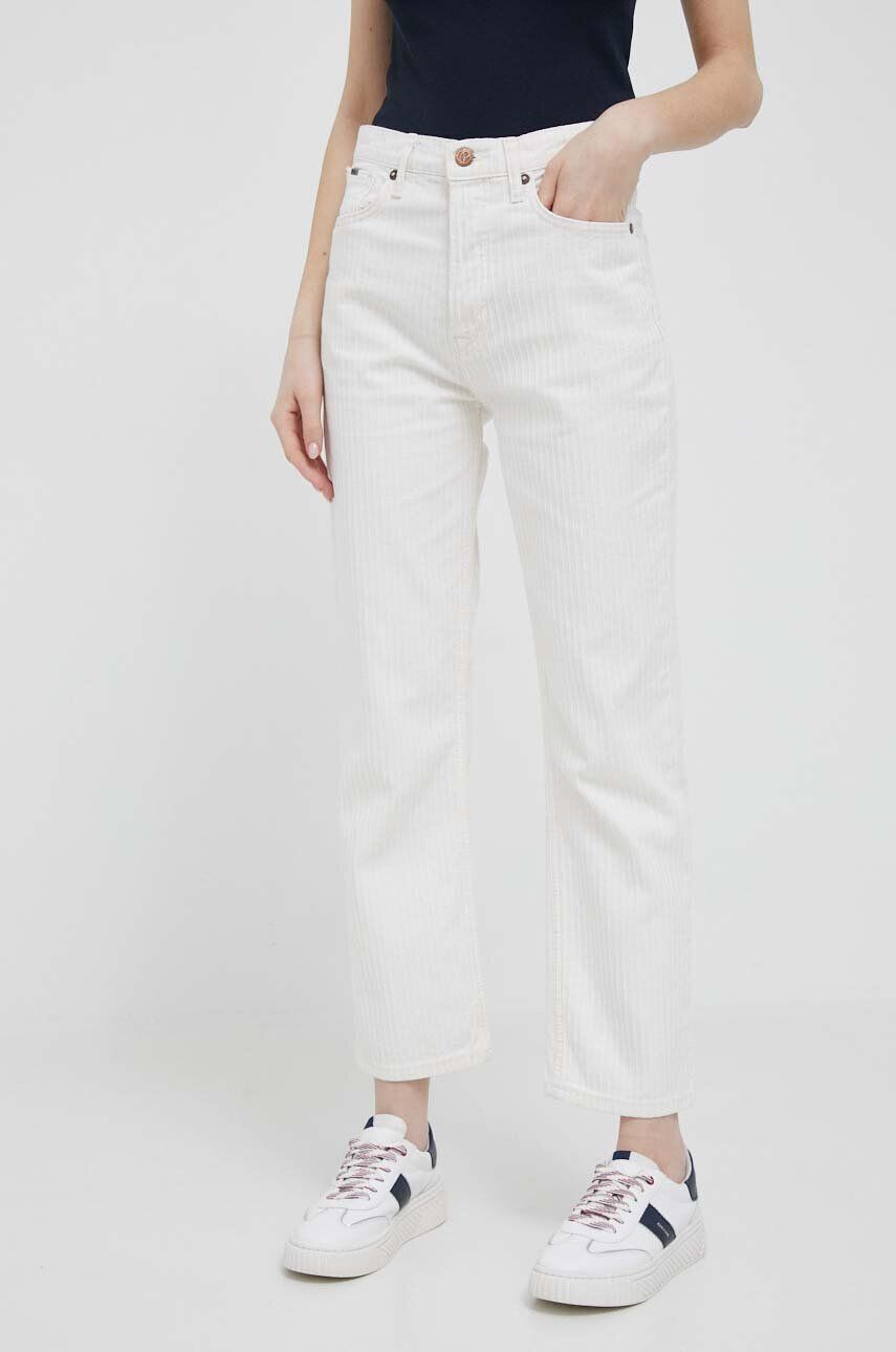 Pepe Jeans jeansi Celyn Stripe femei high waist - Pled.ro