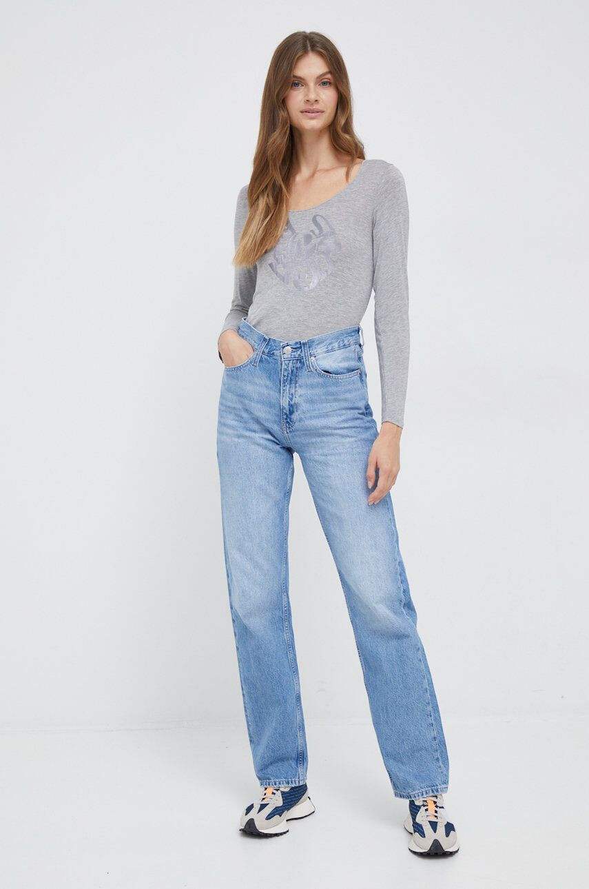 Pepe Jeans longsleeve femei culoarea gri - Pled.ro