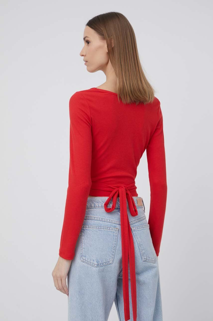 Pepe Jeans longsleeve Catherine femei culoarea rosu - Pled.ro