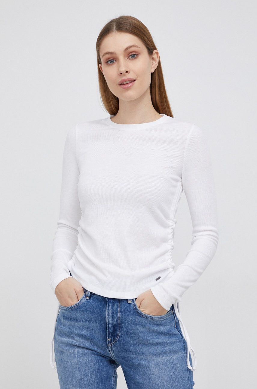 Pepe Jeans Longsleeve Daelin femei culoarea alb - Pled.ro