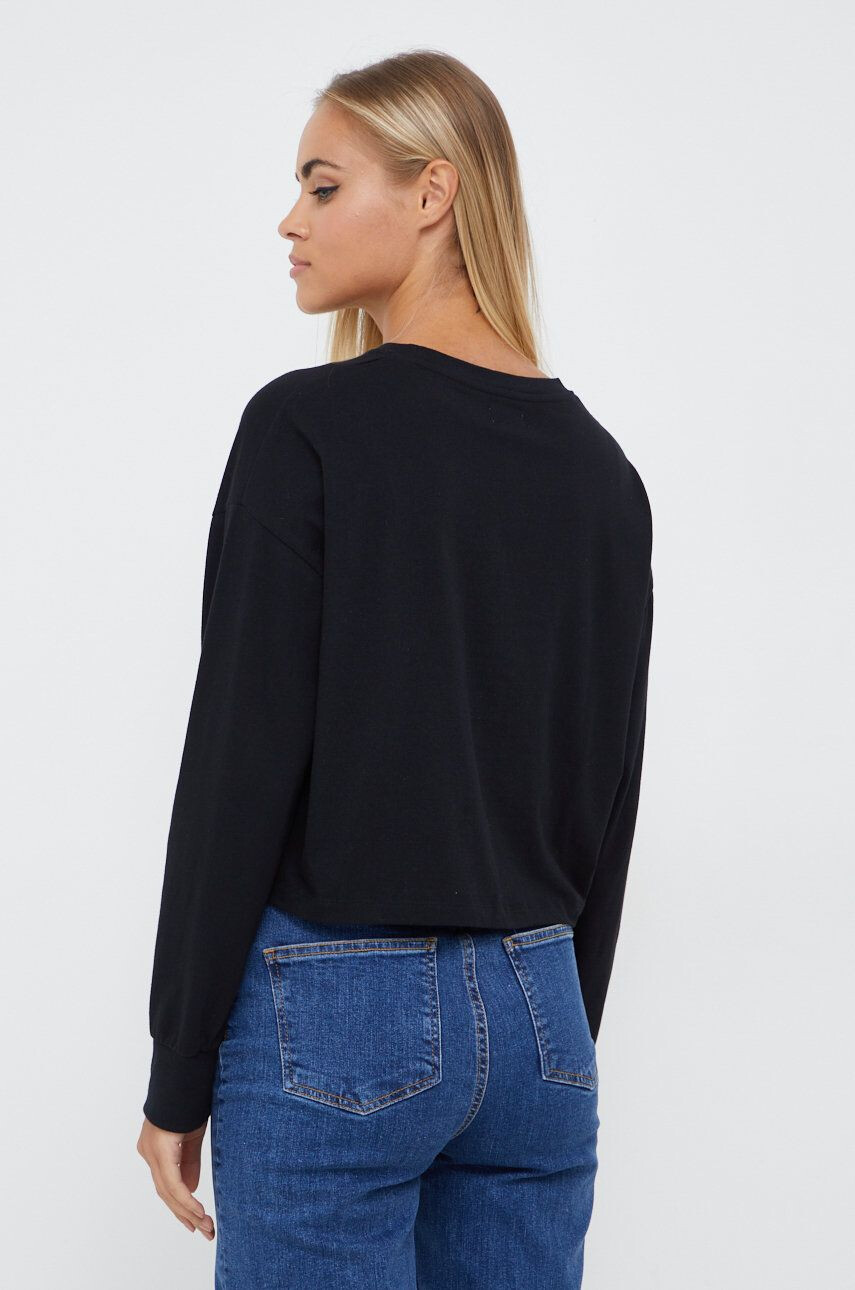 Pepe Jeans longsleeve din bumbac culoarea negru - Pled.ro