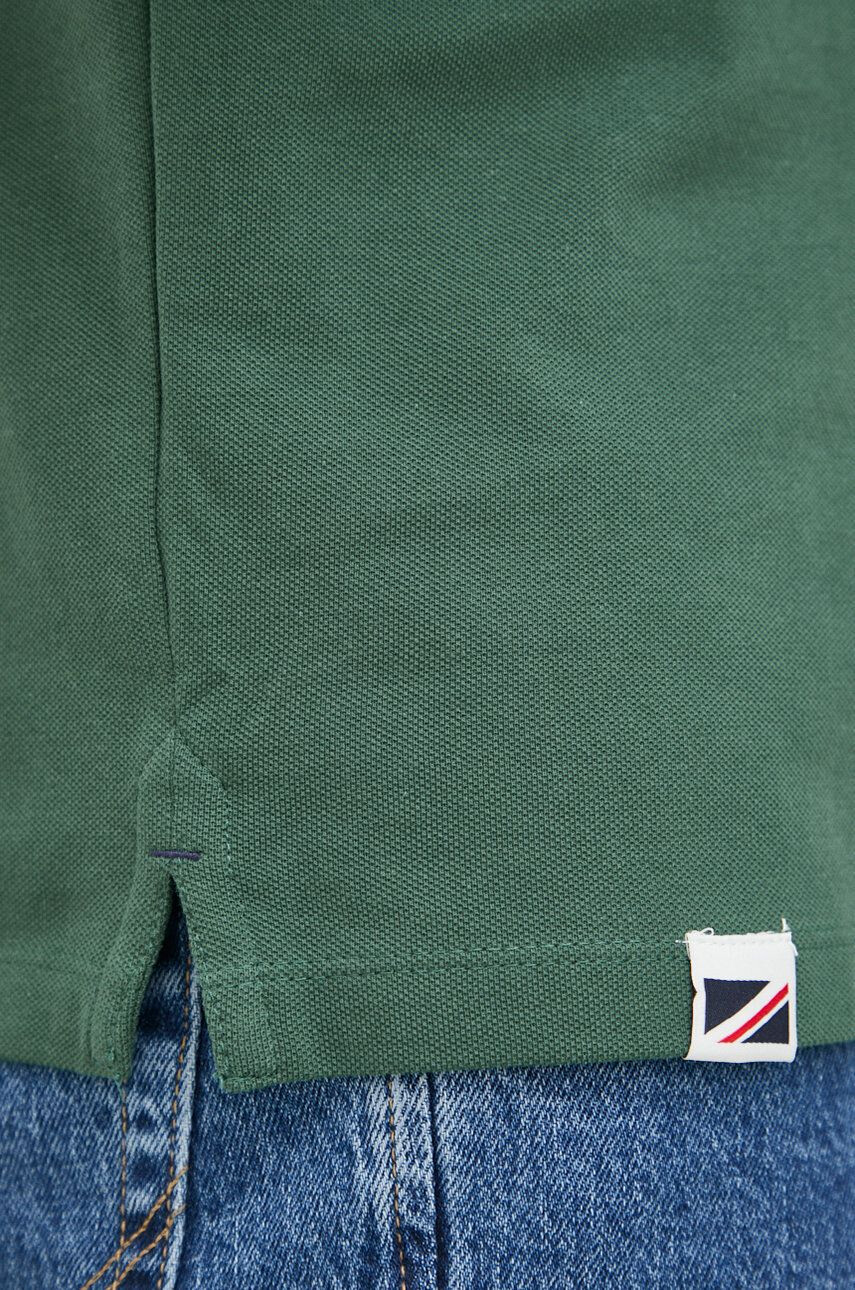 Pepe Jeans longsleeve din bumbac culoarea verde neted - Pled.ro