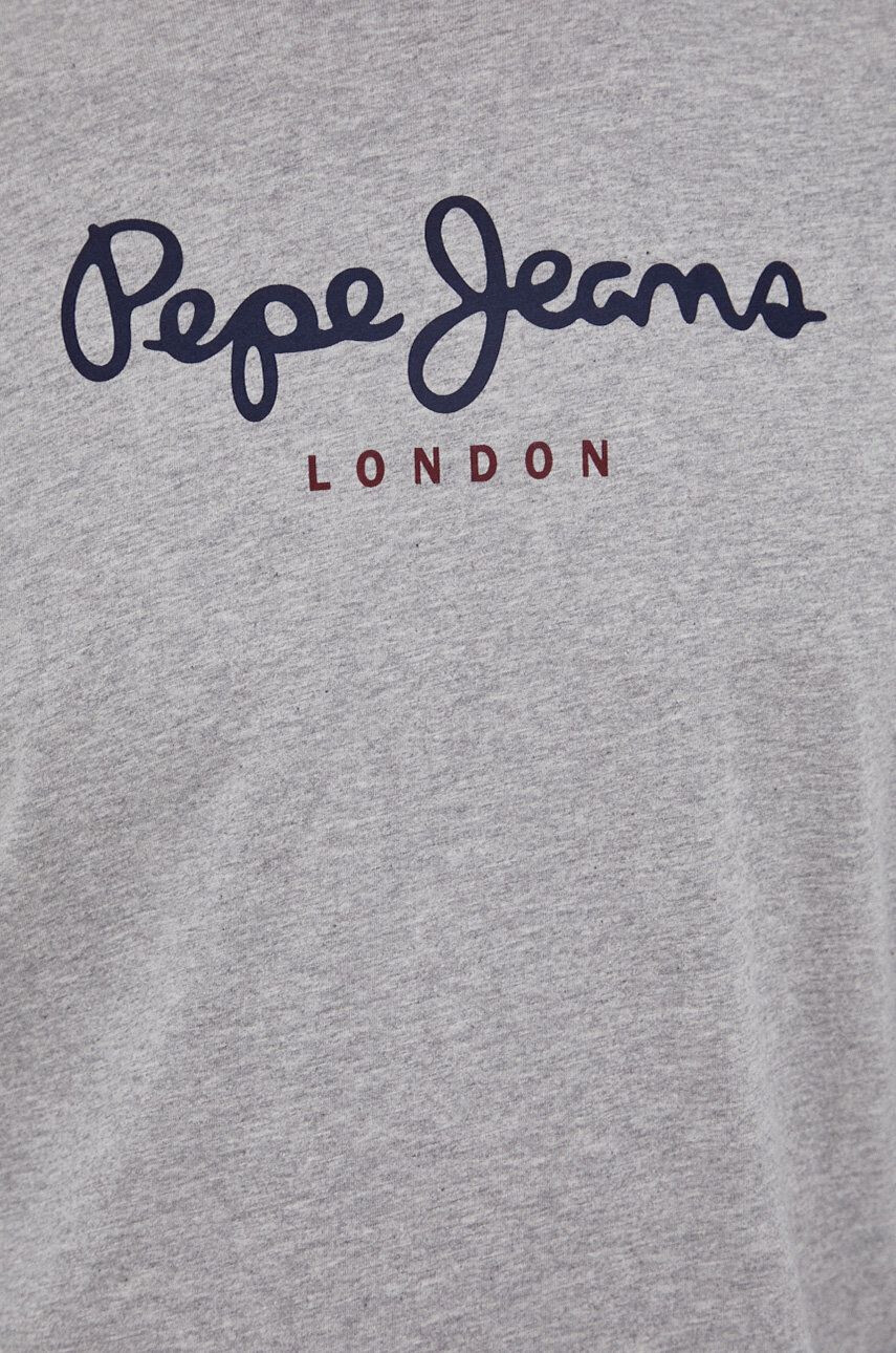 Pepe Jeans longsleeve din bumbac Eggo culoarea verde cu imprimeu - Pled.ro