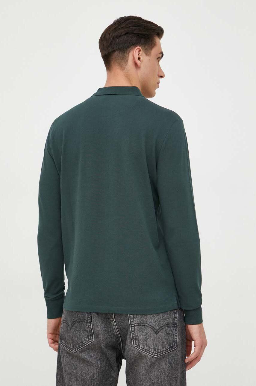 Pepe Jeans longsleeve din bumbac Jimmy culoarea verde neted - Pled.ro