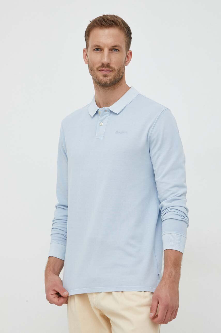 Pepe Jeans longsleeve din bumbac OLIVER neted - Pled.ro